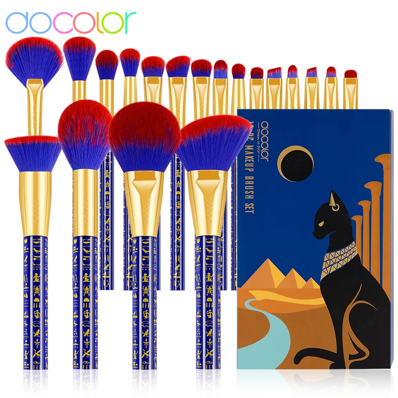 Docolor Egypt Makeup brushes set 19Pcs High quality makeup brush