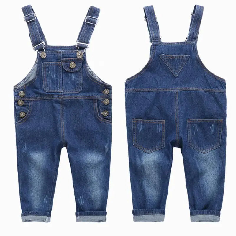 New Arrival spring Girls Boys Denim Overalls Button Fly Overalls for Girls Boys