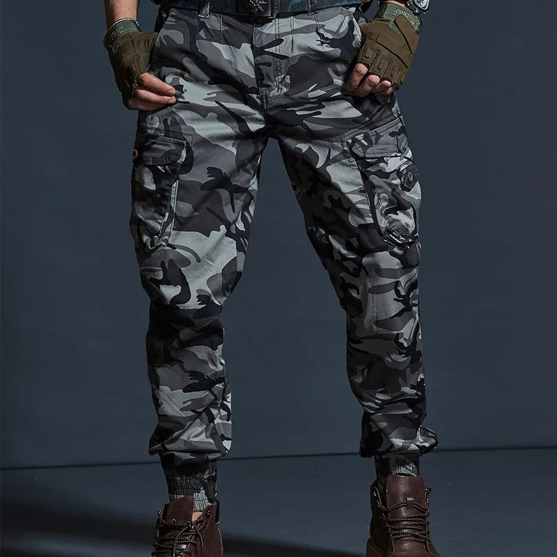 Khaki Casual Pants Men Tactical Joggers