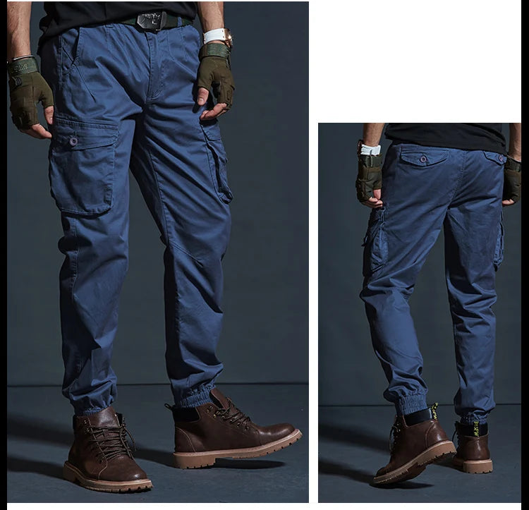 Khaki Casual Pants Men Tactical Joggers