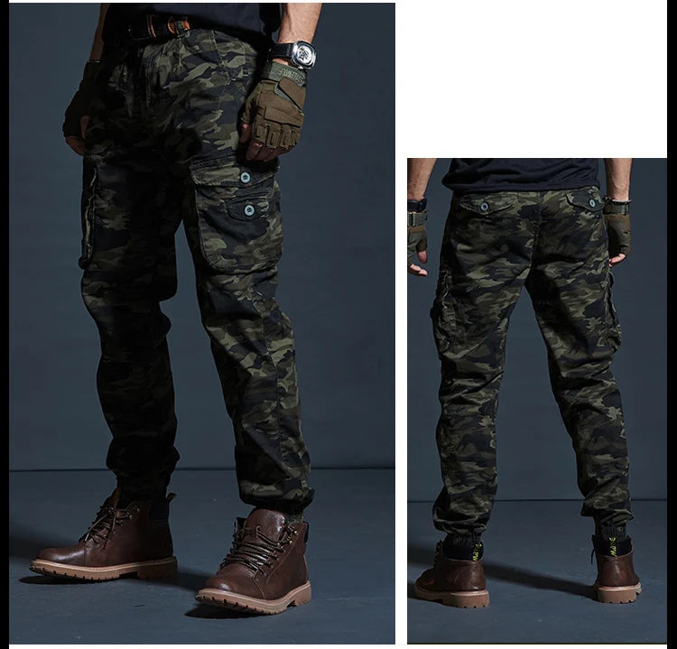 Khaki Casual Pants Men Tactical Joggers