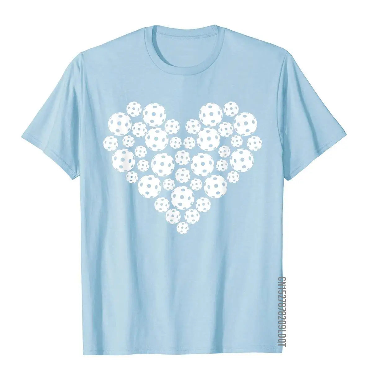 Funny Pickleball Love Heart Shape Valentine T-Shirt Cotton Men