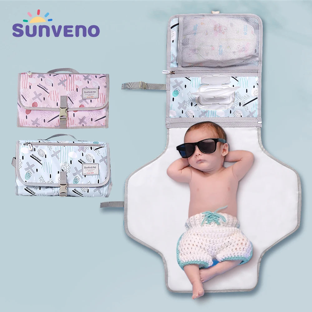 Sunveno Baby Changing Mat Portable Foldable Washable Waterproof Mattress Changing Pad