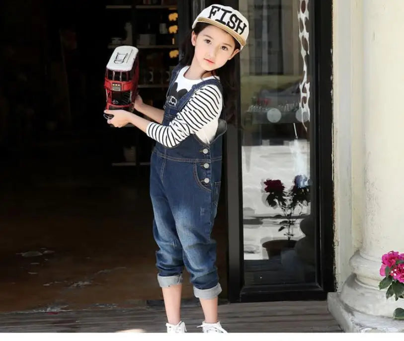 New Arrival spring Girls Boys Denim Overalls Button Fly Overalls for Girls Boys