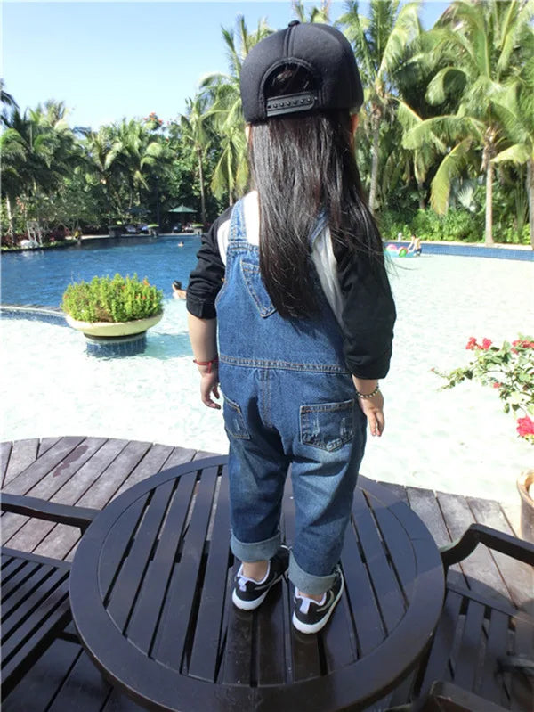 New Arrival spring Girls Boys Denim Overalls Button Fly Overalls for Girls Boys