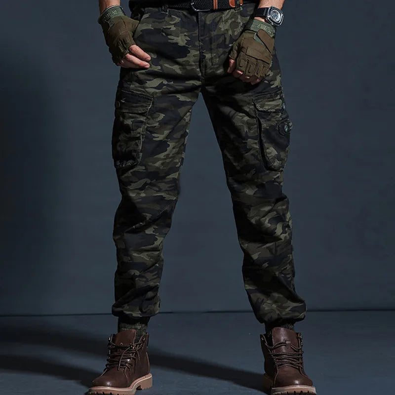 Khaki Casual Pants Men Tactical Joggers