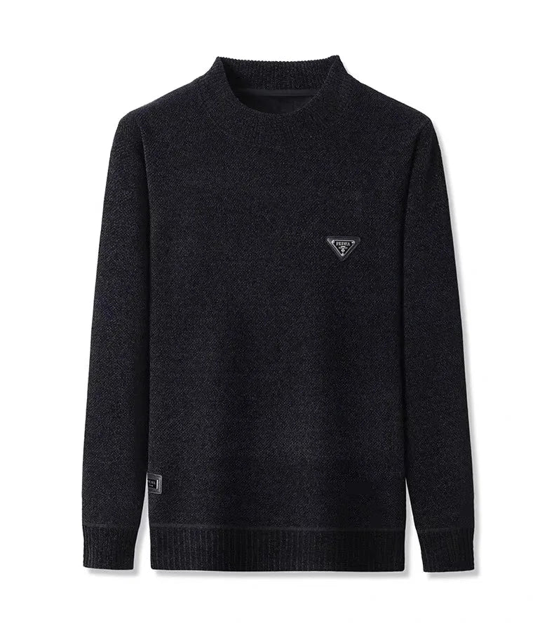 Luxury Brand Knitted Sweater Men's Half High Neck Pullover