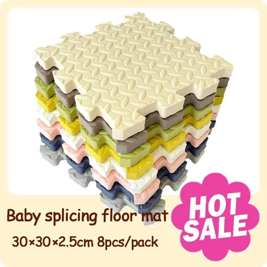 2.5CM Thick 30×30 Solid Color Baby Children's Room Game Mat Carpet