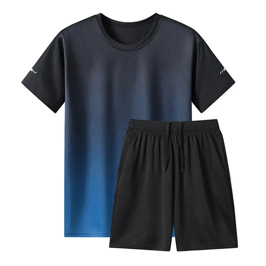 Casual Tracksuit Shorts Men  New Sweatsuit Oversize Short Sleeve Sport Set