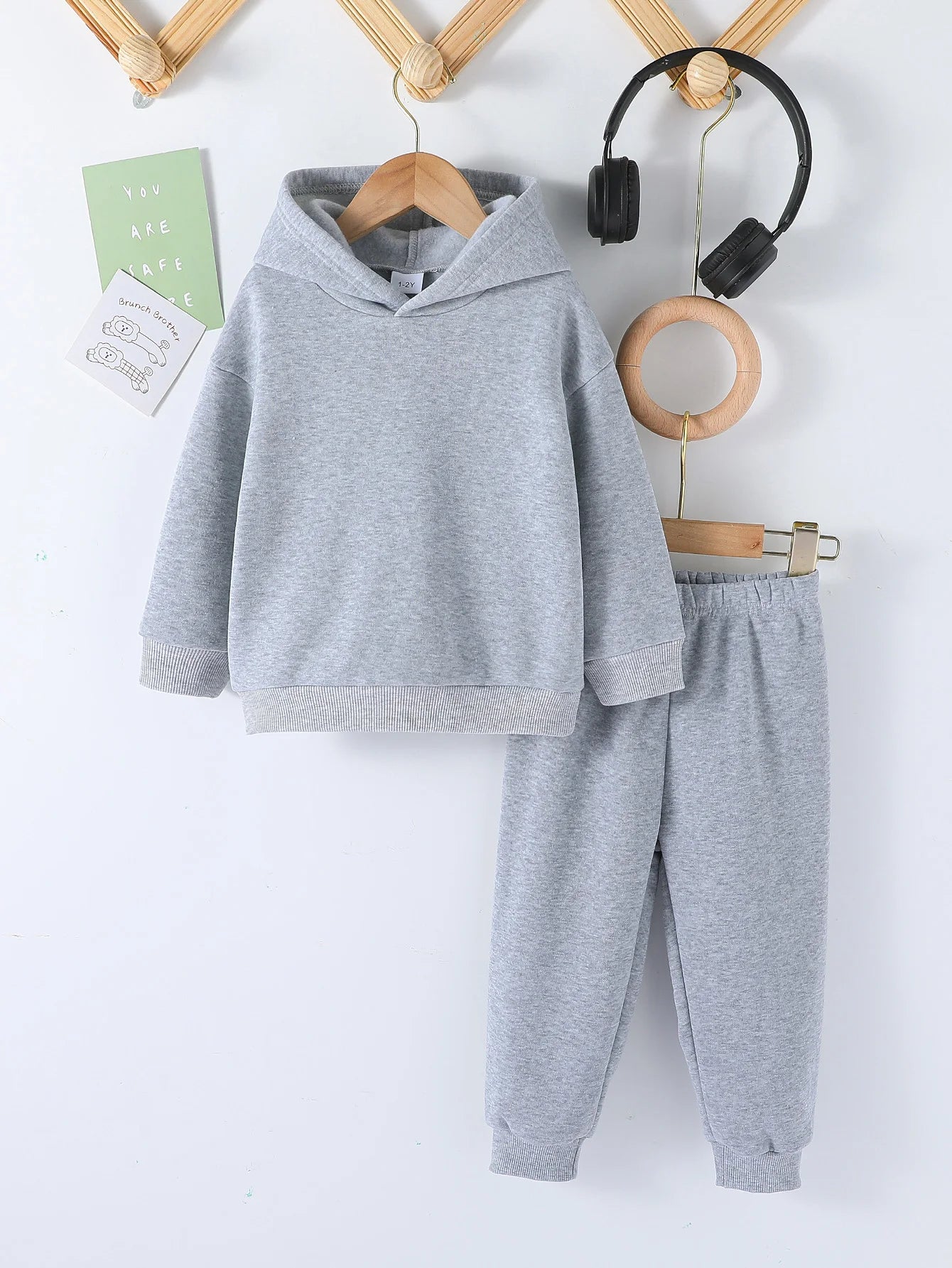 Kids Fashion 2pcs Pullover Hoodie+Pants Suits 1-8Y Years Boys Girls Sportswear