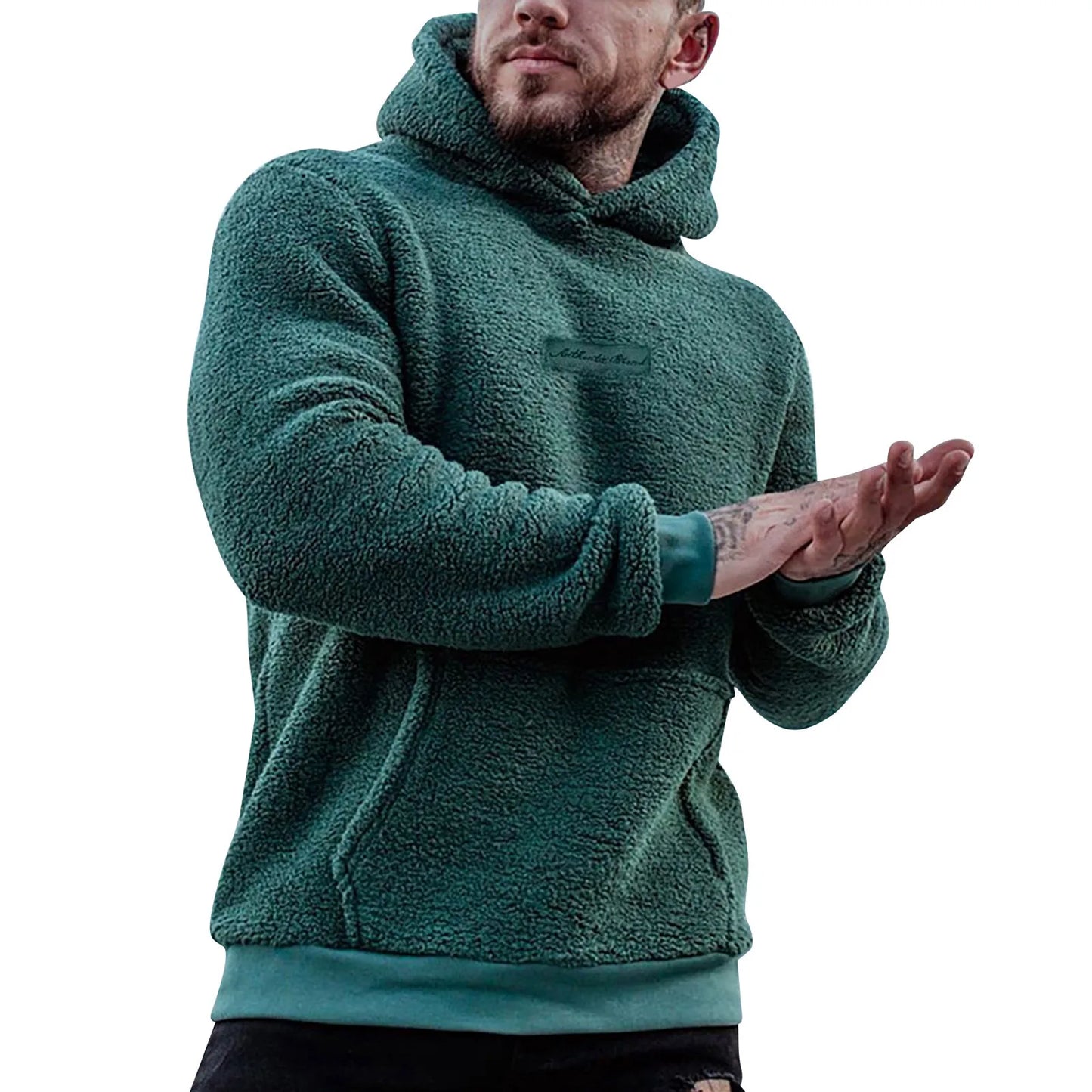 Men'S Long Sleeve Athletic Pullover Hoodie Sweatshirt Pockets