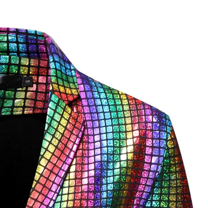 Sequins Blazers Jacket Two Button Blazer For Men Dinner