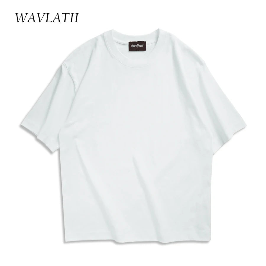 Female Korean Streetwear Tees Unisex Basic Solid Young Cool Tops