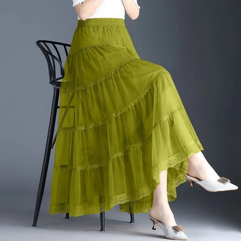 Three-layer Big Swing Gauze Skirt Women's Spring and Summer