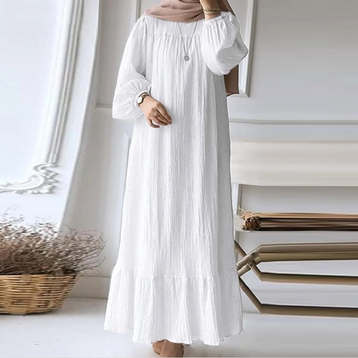 Eid Khimar Long Sleeve Abaya Dubai Turkey