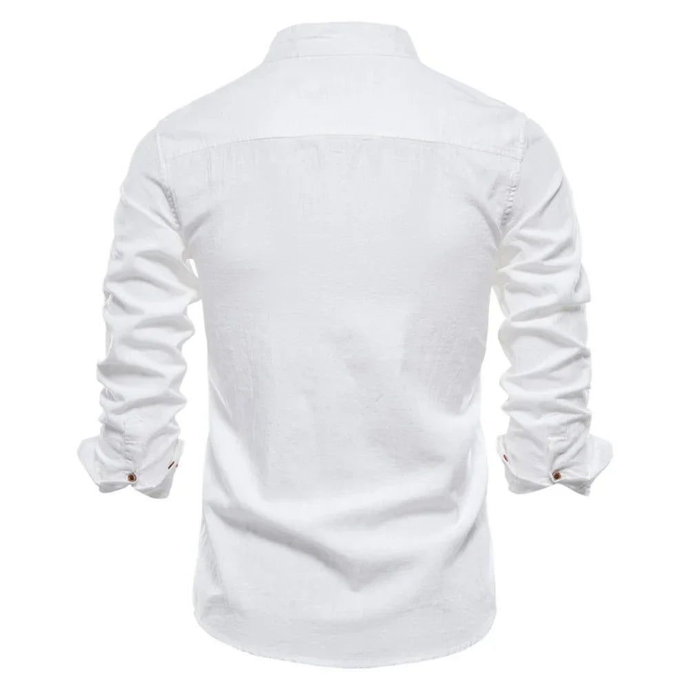 Solid Color High Quality Long Sleeve Shirt for Men