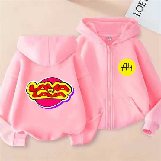 Merch A4 Children Hoodie Pink Sweatshirt Children Clothing Suitable age 3-12 Boys Girls