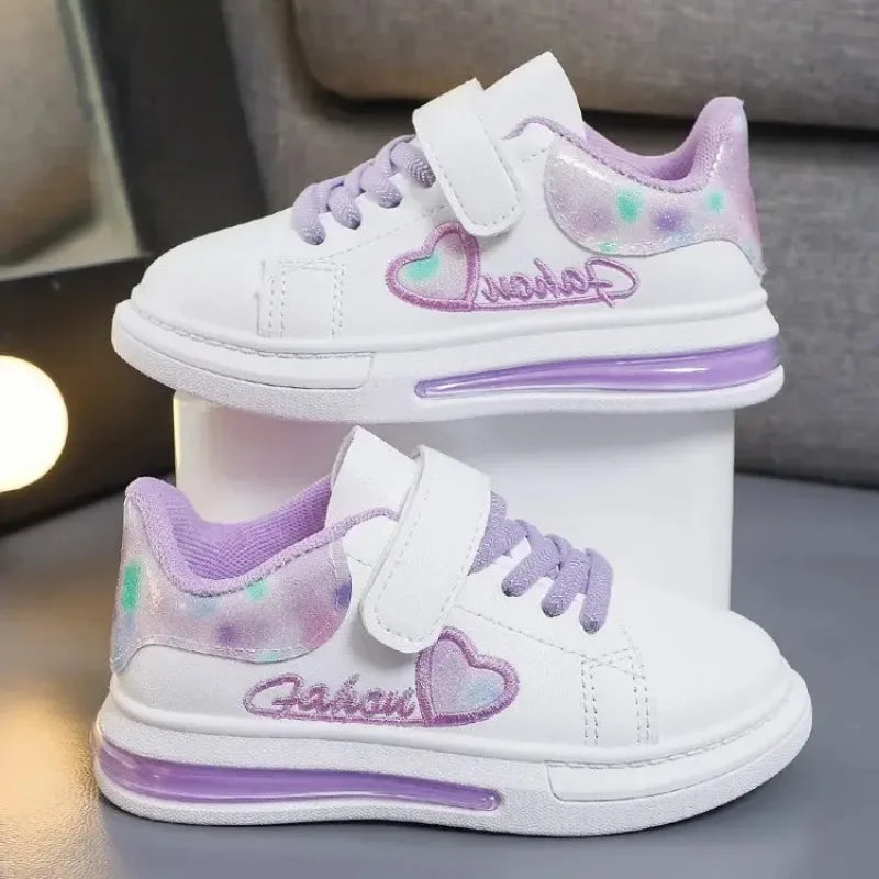 Girls Casual Shoes Kids Skate Shoes White School Sneakers Children's