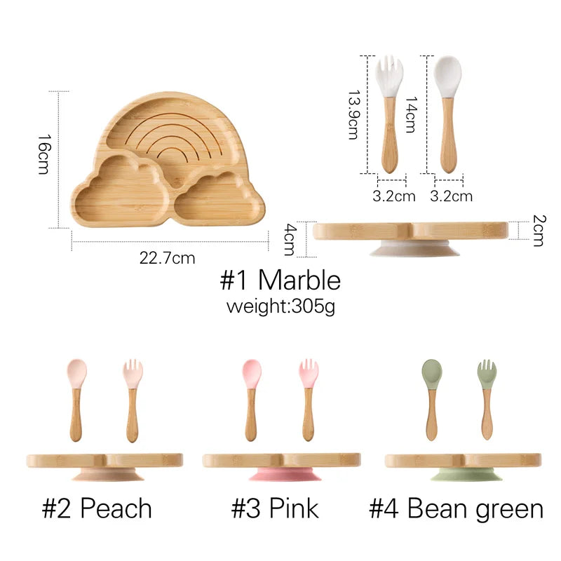 Baby Wooden Tableware Set