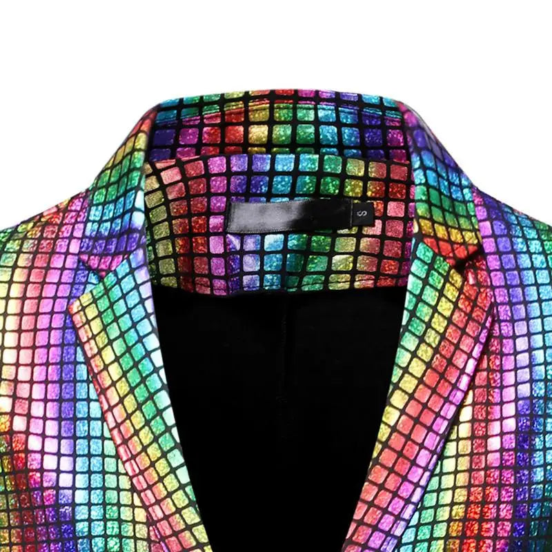 Sequins Blazers Jacket Two Button Blazer For Men Dinner