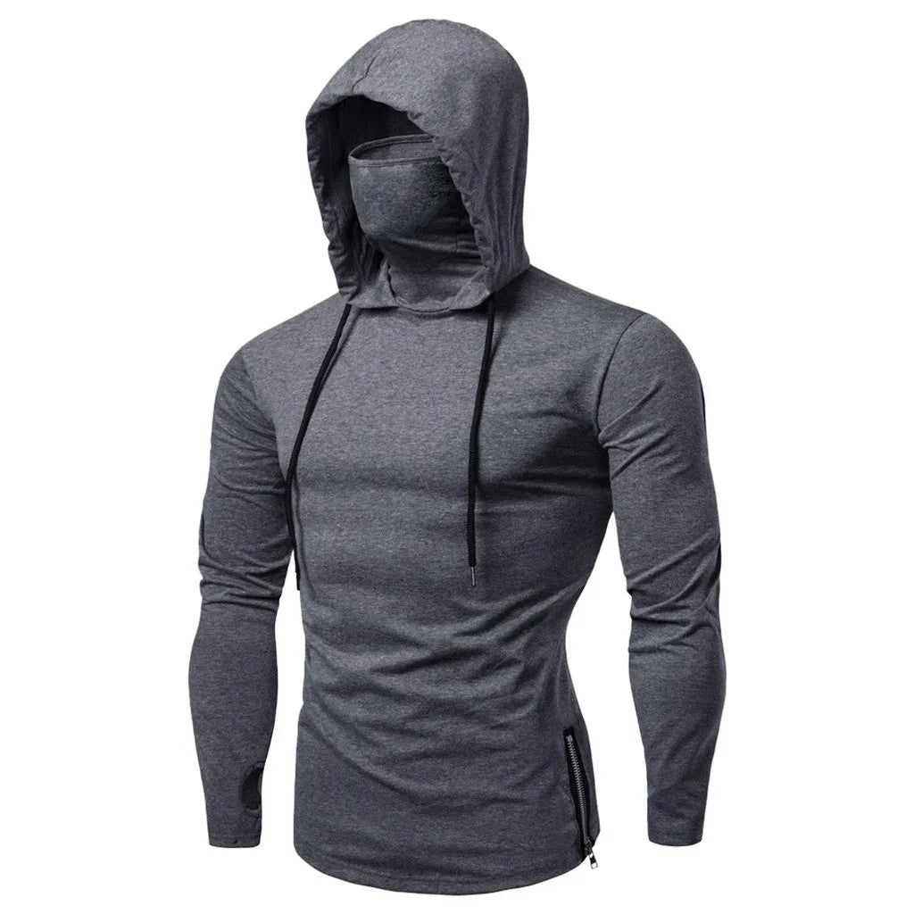 Men's Gym Thin Hoodie Sports Cycling Male T Shirt Pullover Hoodies Tops