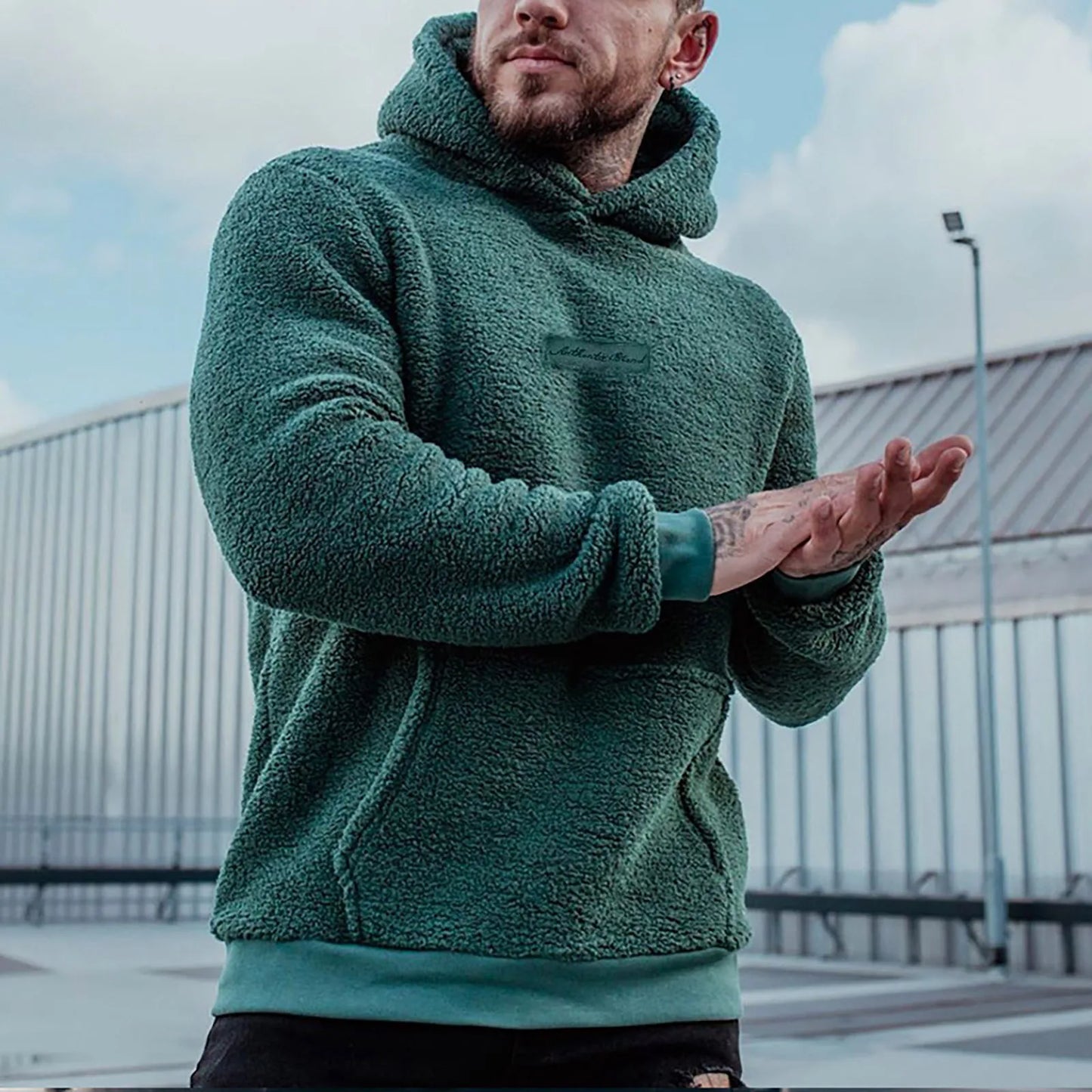 Men'S Long Sleeve Athletic Pullover Hoodie Sweatshirt Pockets