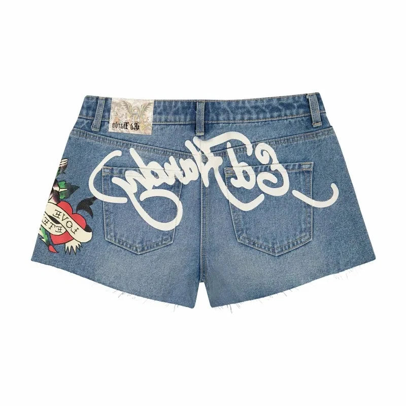 Womens Skirt Shorts Hip Hop Denim Jeans