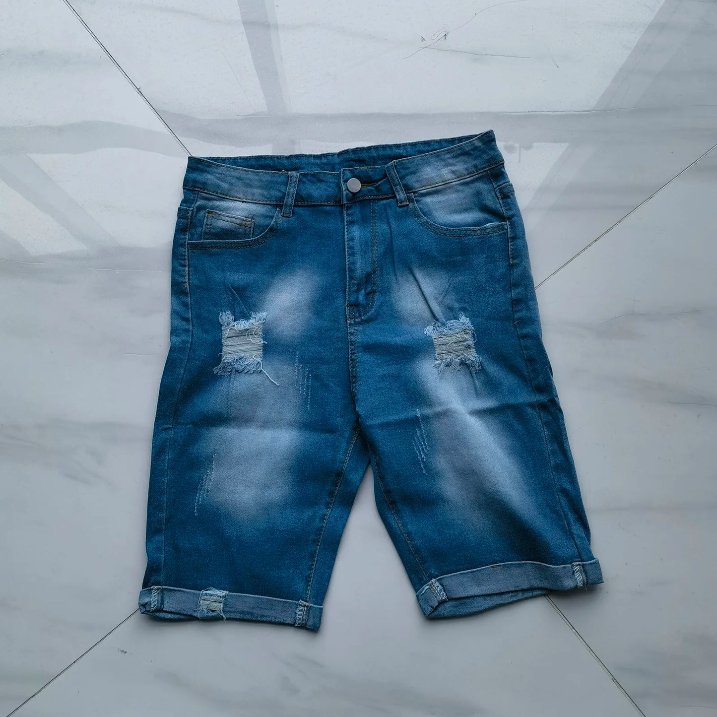 New Spring Summer Men's Denim Shorts