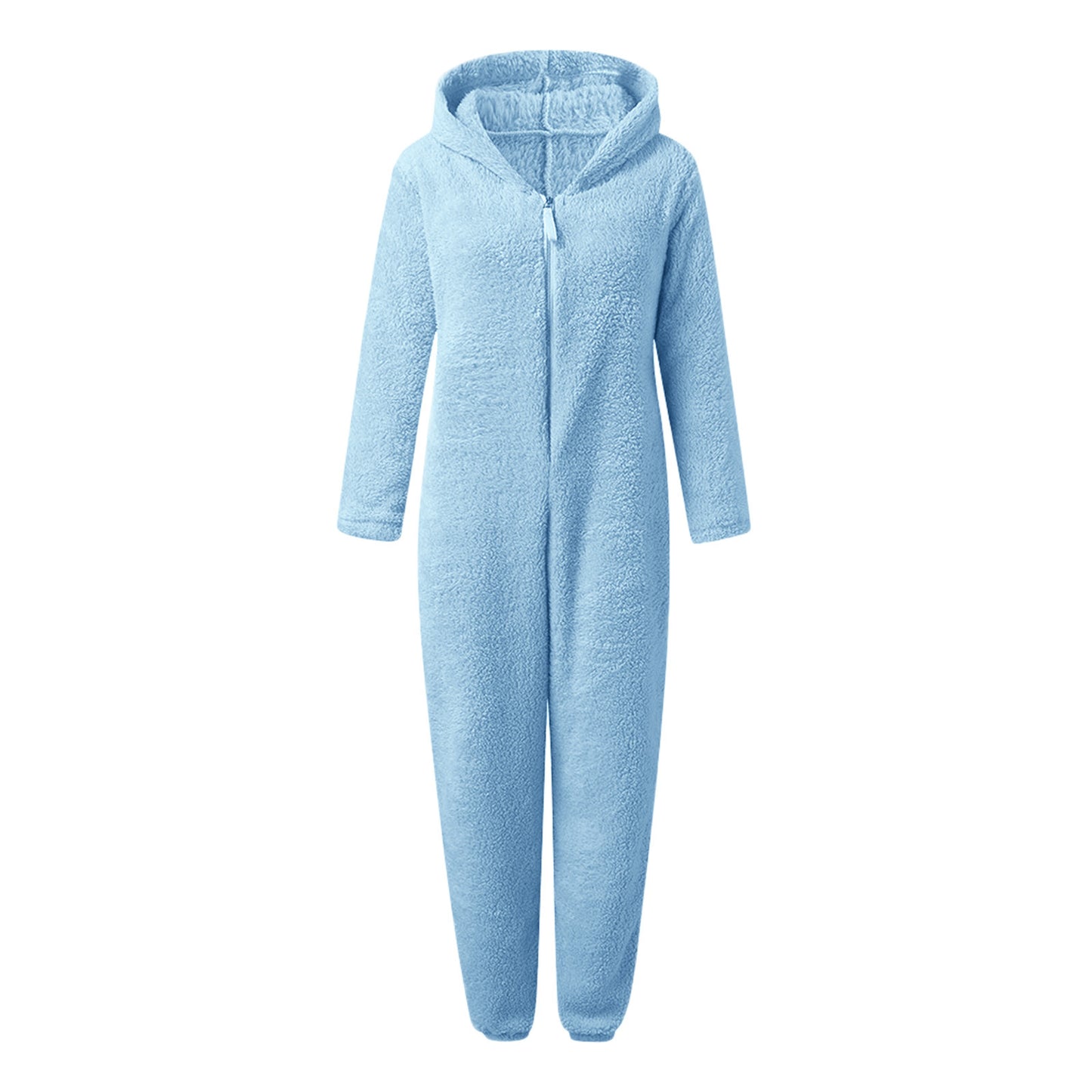 Cute Cat Ears Women Onesie Pajamas Warm Thick Plush