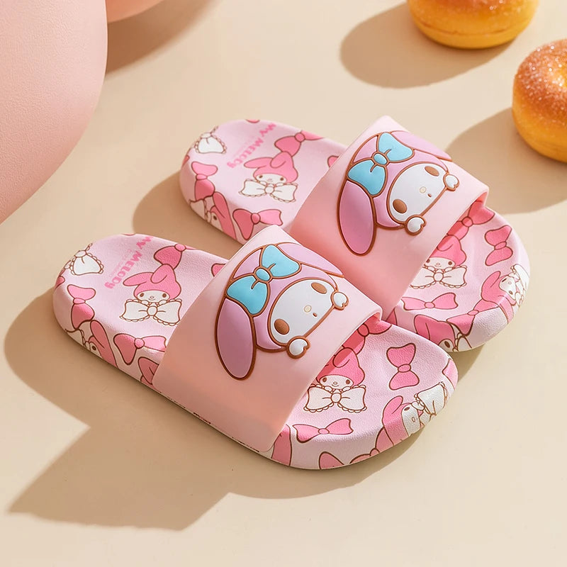 Cute Cartoon Children and Women Indoor Slippers Non-slip Open Toe Sandals