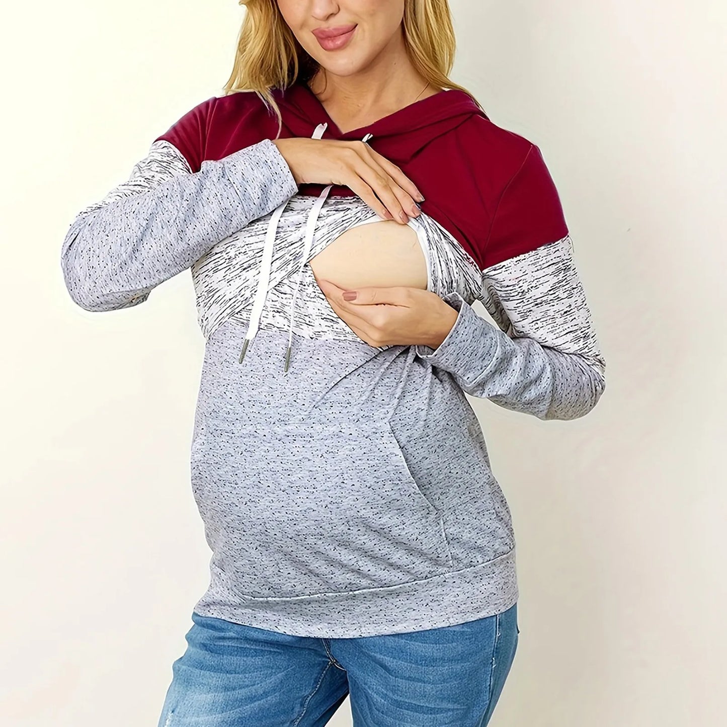 Pregnancy Maternity Breastfeeding Clothes Pregnant Women Nursing Warm Sweatshirt