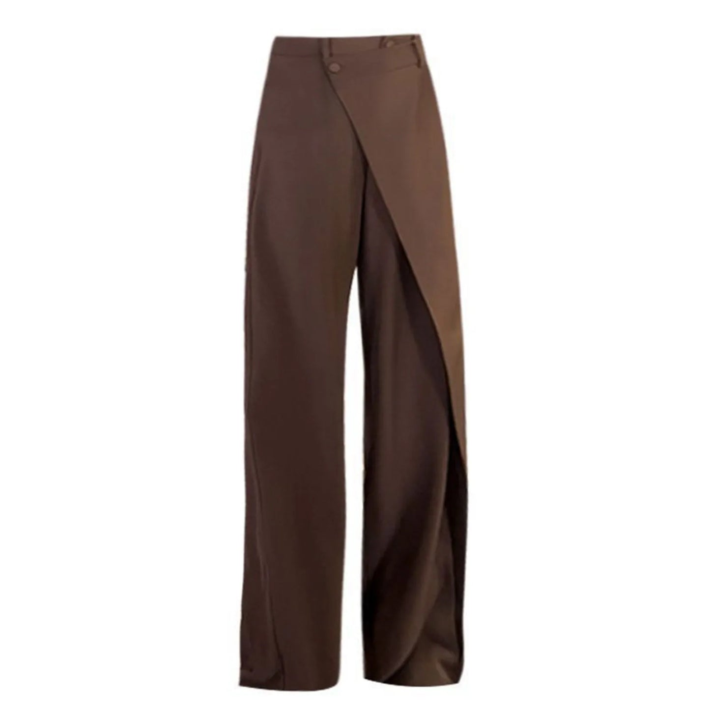 Patchwork High Waist Floor Length Female Trousers