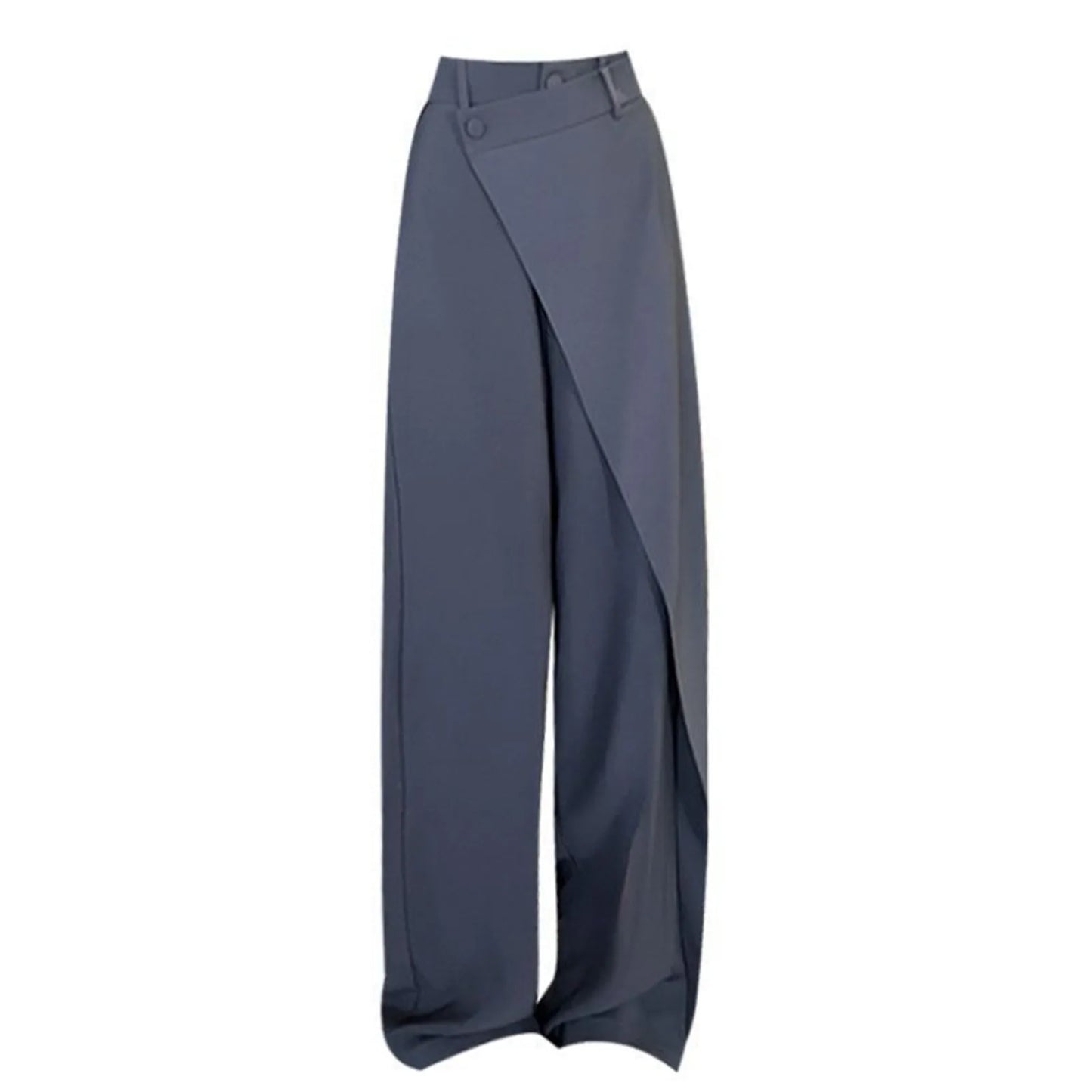 Patchwork High Waist Floor Length Female Trousers