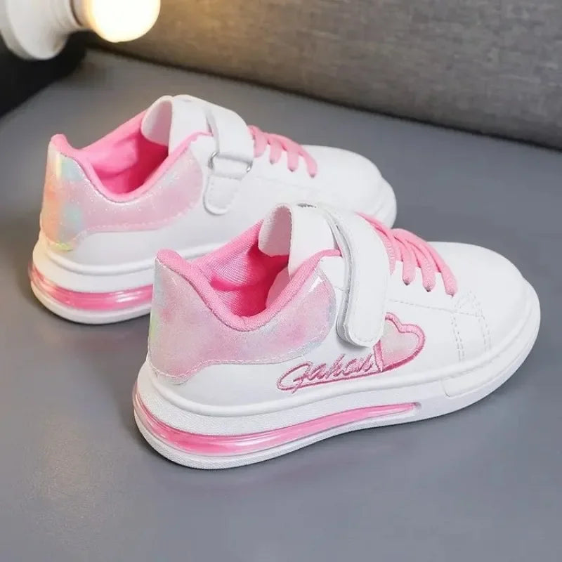 Girls Casual Shoes Kids Skate Shoes White School Sneakers Children's