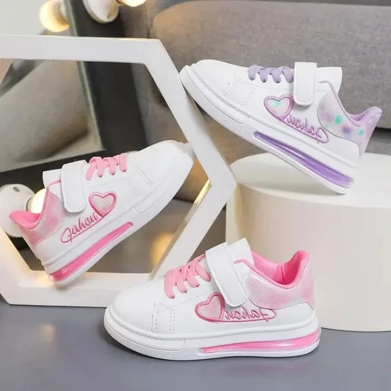 Girls Casual Shoes Kids Skate Shoes White School Sneakers Children's