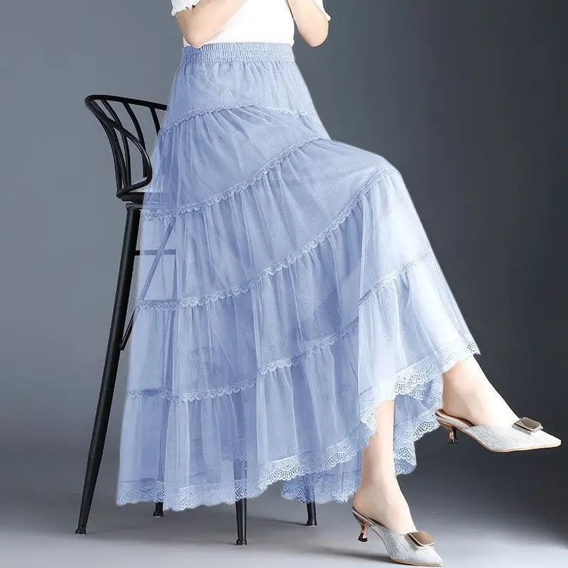 Three-layer Big Swing Gauze Skirt Women's Spring and Summer