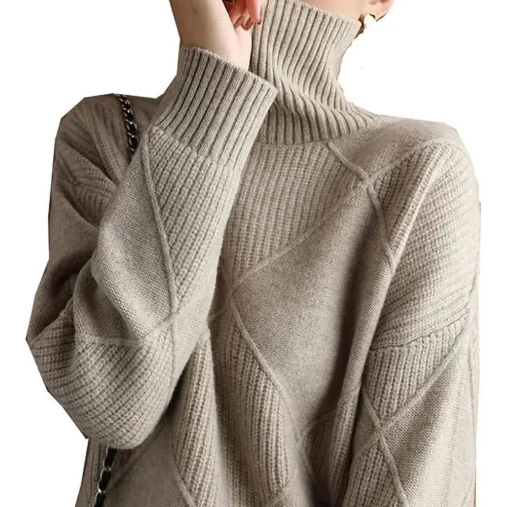 Turtleneck Sweater Long-Sleeve High Neck Sweater