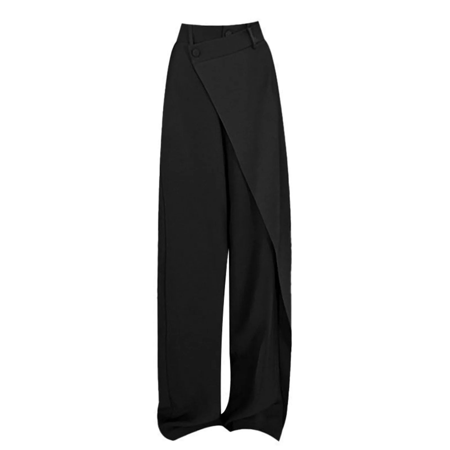 Patchwork High Waist Floor Length Female Trousers