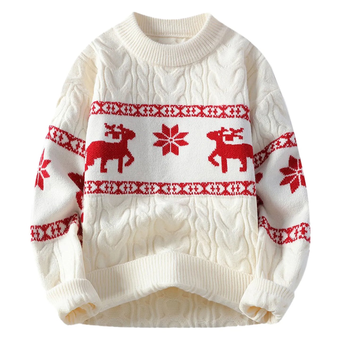 Sweater Sets Reindeer Print Pullovers