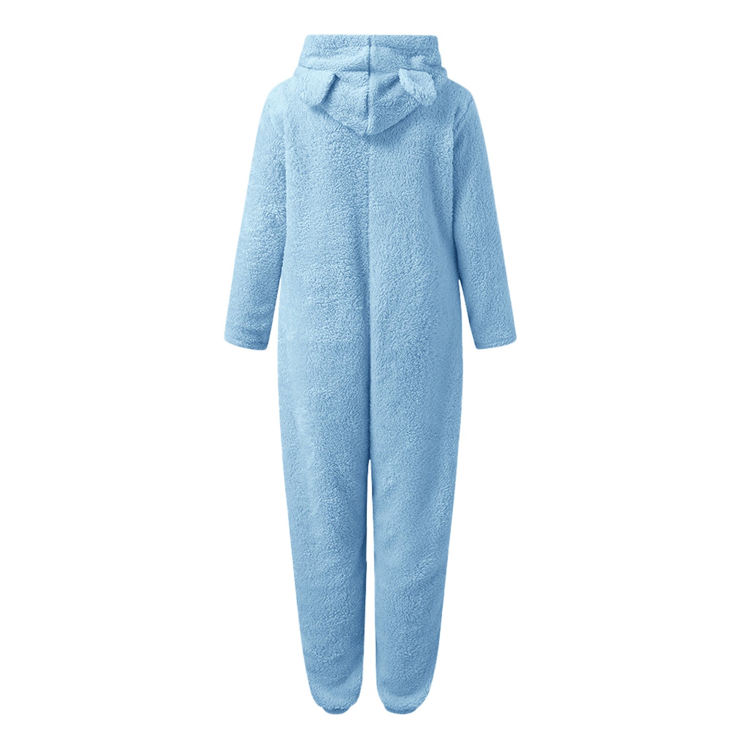 Cute Cat Ears Women Onesie Pajamas Warm Thick Plush