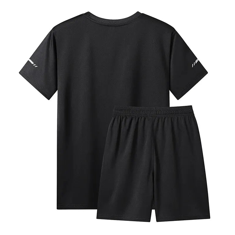 Casual Tracksuit Shorts Men  New Sweatsuit Oversize Short Sleeve Sport Set