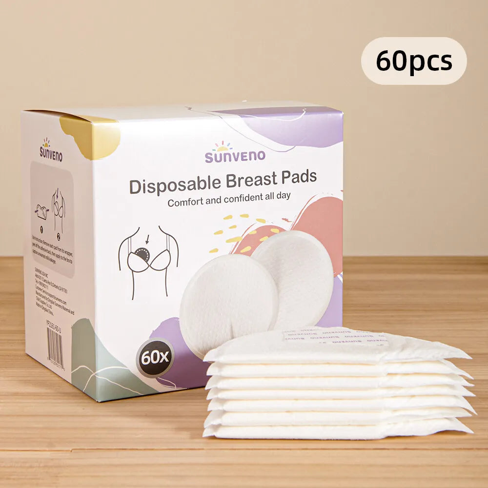 SUNVENO 60/100pcs Disposable Nursing Pads,Breast Pads for Breastfeeding