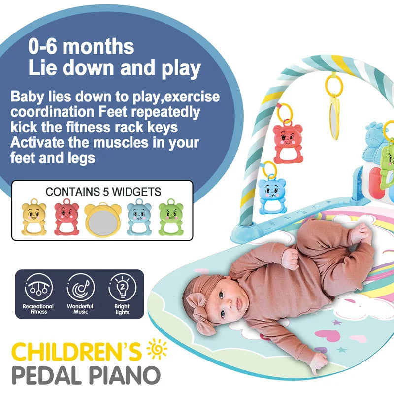 Baby Activity Gym Music Rack Early Education Toy Gifts Newborn 0-36 Months