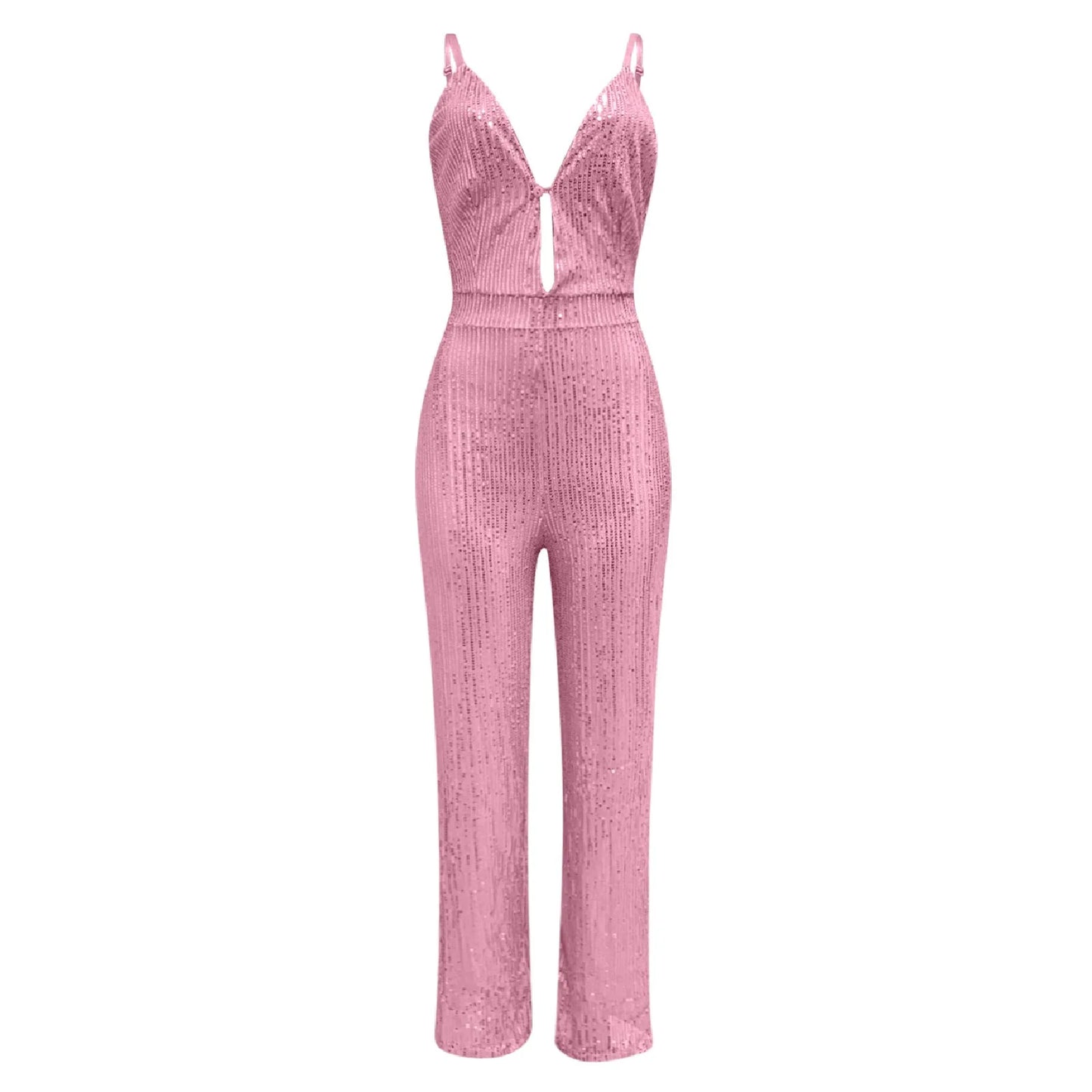 Deep Sexy Jumpsuit For Women Sequined Trousers Sleeveless