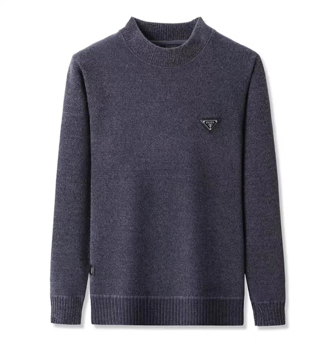 Luxury Brand Knitted Sweater Men's Half High Neck Pullover