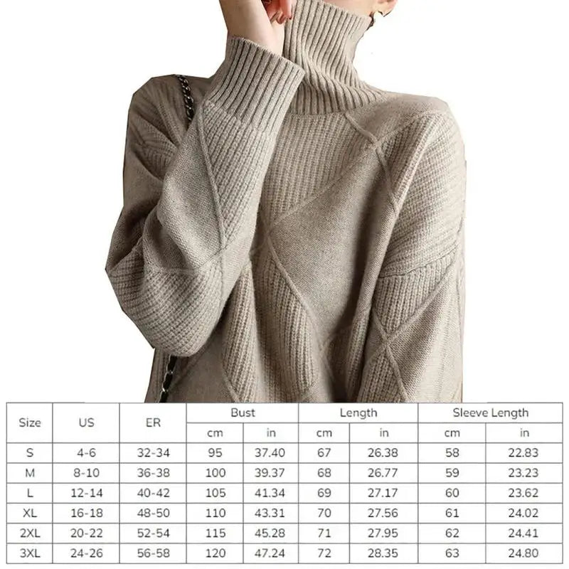 Turtleneck Sweater Long-Sleeve High Neck Sweater