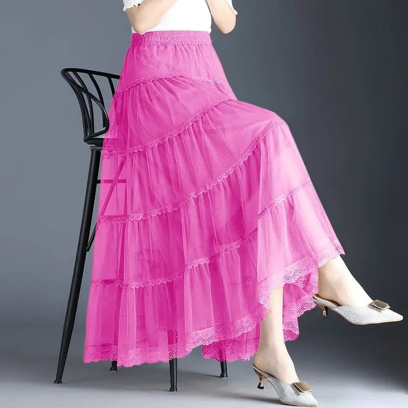 Three-layer Big Swing Gauze Skirt Women's Spring and Summer