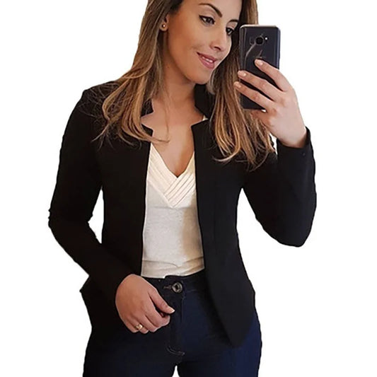 Women Thin Black Blazers Suit Female Spring Blazer Jackets