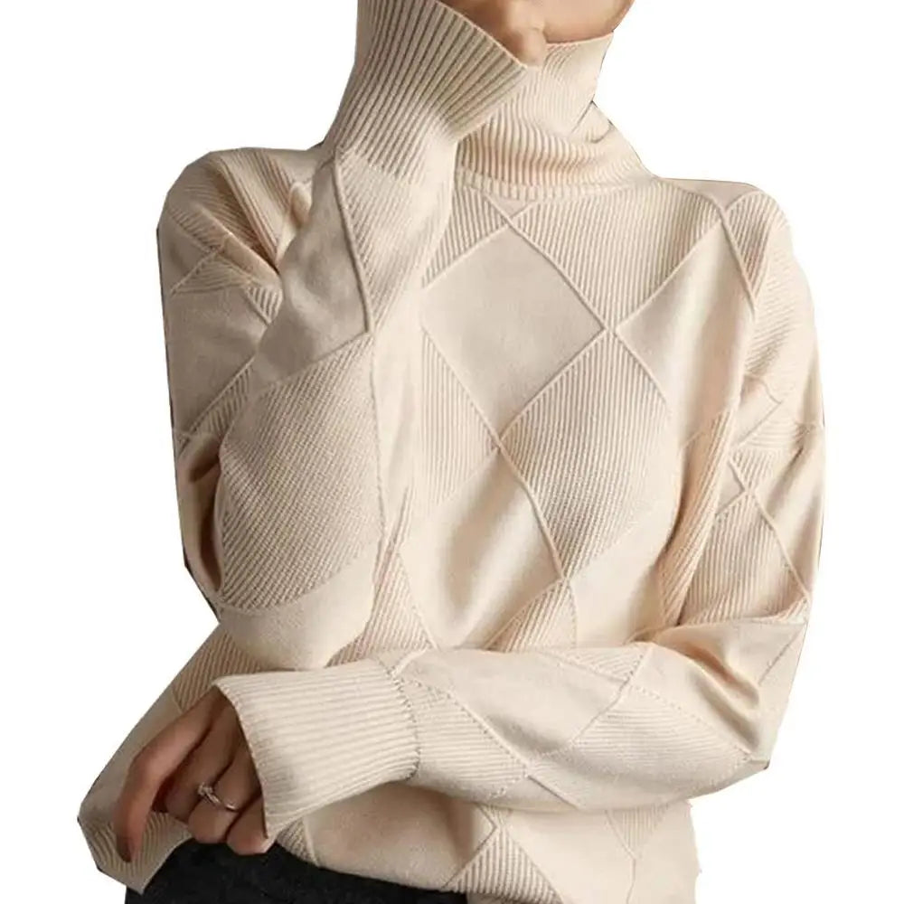 Turtleneck Sweater Long-Sleeve High Neck Sweater