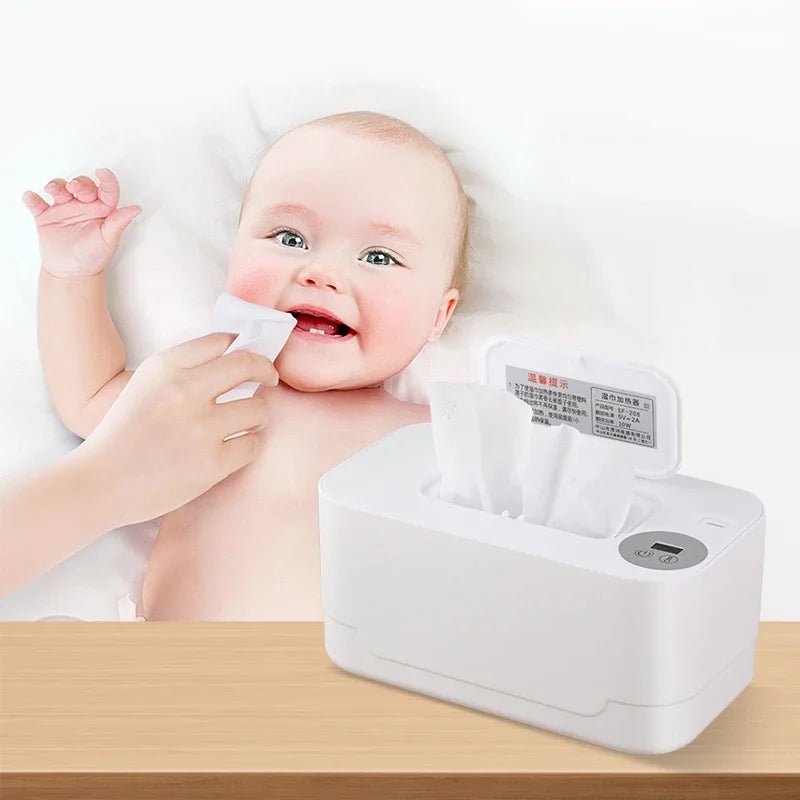 Baby Wipe Warmer LED Digital Display Large Capacity USB Powered Adjustable Temperature